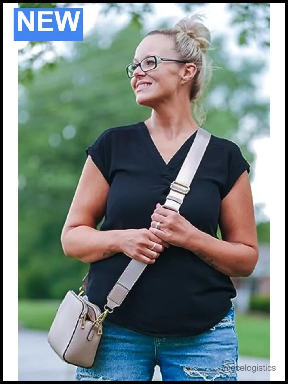 Triple Zip Crossbody Concealed Carry Bag Small Camera Purse Nylon